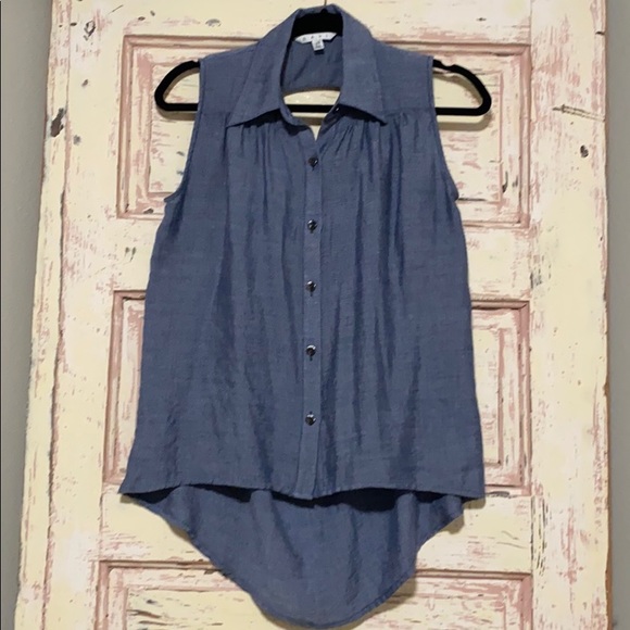 CAbi Chambray Sleeveless Shirt - Picture 1 of 7